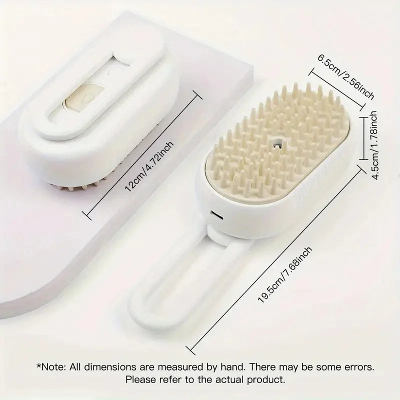 Transform Bath Time with the All-in-One Cat & Dog Steam Spray Massage Brush - Effortless Hair Removal & Pampering Grooming!