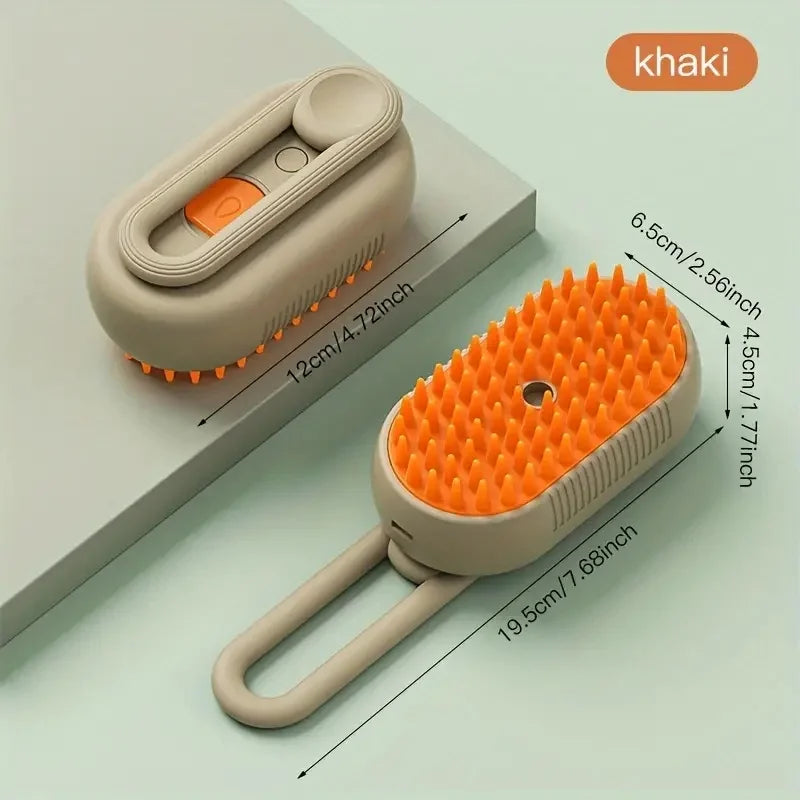 Transform Bath Time with the All-in-One Cat & Dog Steam Spray Massage Brush - Effortless Hair Removal & Pampering Grooming!