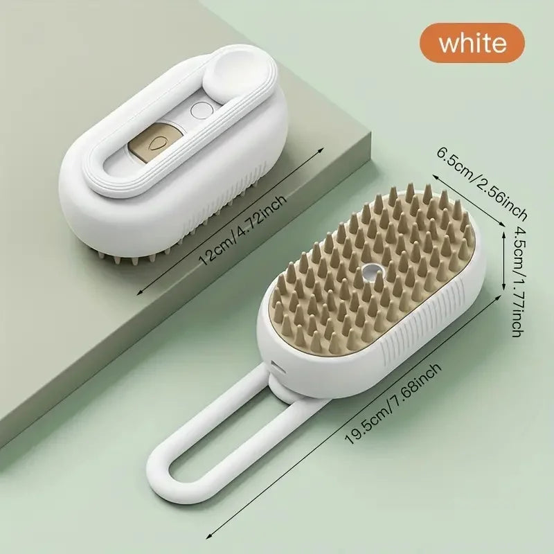 Transform Bath Time with the All-in-One Cat & Dog Steam Spray Massage Brush - Effortless Hair Removal & Pampering Grooming!